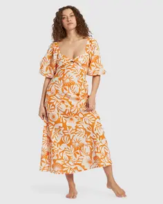BILLABONG PARADISE COVE 2 MIDI DRESS DRIED MANGO