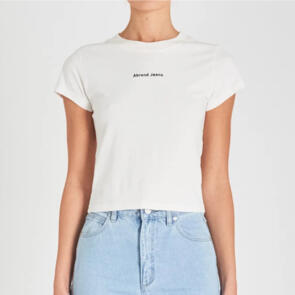 ABRAND A BABY TEE WHITE SAND