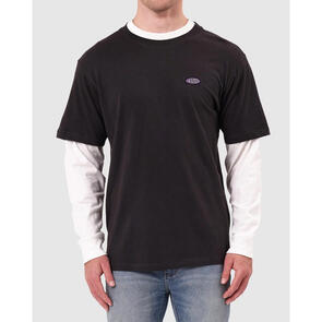 ABRAND DOUBLE DOWN LONG TEE WASHED BLACK