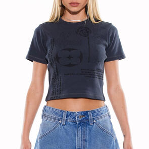 ABRAND FROM HEAVEN BABY RIB TEE CHARCOAL