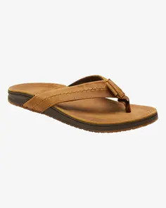 BILLABONG BRUNSWICK LEATHER THONG BROWN