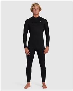 BILLABONG 3/2MM FOIL CHEST ZIP GBS STEAMER WETSUIT BLACK