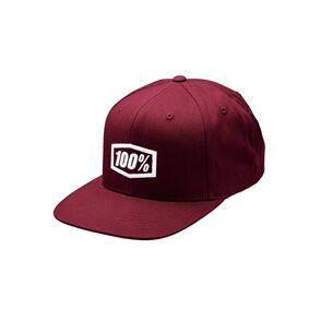 100% ICON SNAPBACK HAT BURGUNDY