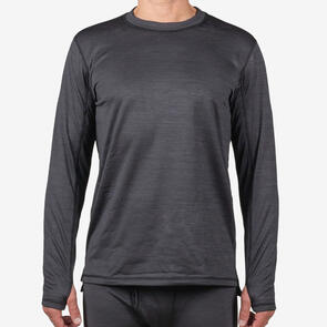 AIRHOLE 2025 MENS THERMAL TOP WAFFLE FLEECE BLACK