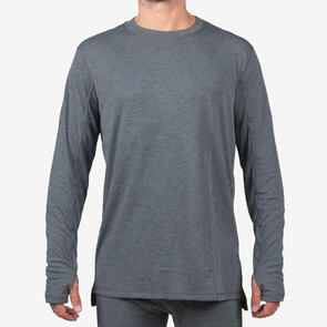 AIRHOLE 2025 MENS THERMAL TOP MERINO HEATHER GREY