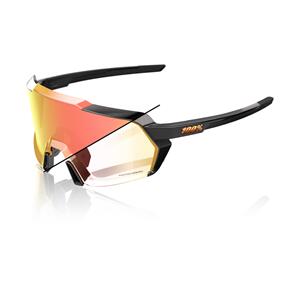 100% KORBIN - GLOSS METALLIC BLACK - ORANGE FLASH MIRROR PHOTOCHROMIC