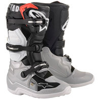 ALPINESTARS TECH-7S YOUTH MX BOOTS BLACK/SILVER/WHITE/GOLD