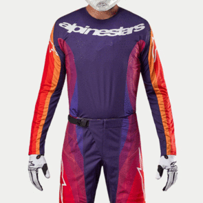 ALPINESTARS 2024 TECHSTAR PNEUMA JERSEY DEEP PURPLE/ORANGE/DEEP BLUE