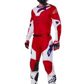 ALPINESTARS 2025 RACER VEIL JERSEY AND PANTS BRIGHT RED/WHITE