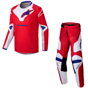 ALPINESTARS 2025 YOUTH RACER VEIL JERSEY AND PANTS BRIGHT RED/WHITE