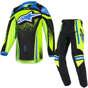 ALPINESTARS 2026 KIDS RACER NOMUR JERSEY AND PANTS DARK NAVY/YELLOW FLUORO/UCLA BLUE