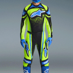 ALPINESTARS 2026 TECHSTAR NOMUR JERSEY AND PANTS DARK NAVY/YELLOW FLUORO/UCLA BLUE