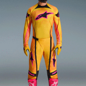 ALPINESTARS 2026 TECHSTAR NOMUR JERSEY AND PANTS ORANGE/YELLOW/PINK