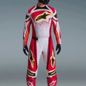 ALPINESTARS 2026 TECHSTAR NOMUR JERSEY AND PANTS LIGHT GRAY/RED/BLACK