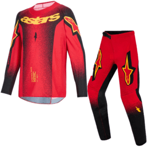 ALPINESTARS 2026 YOUTH SUPERTECH SCENZ JERSEY AND PANTS RED/BLACK/YELLOW