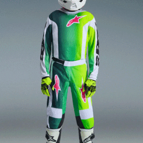 ALPINESTARS 2026 YOUTH FLUID PORTL JERSEY AND PANTS GREEN/WHITE/BLACK