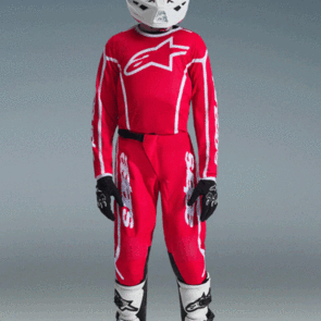 ALPINESTARS 2026 YOUTH FLUID APEX JERSEY AND PANTS RED/WHITE