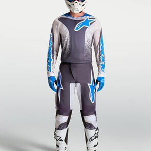 ALPINESTARS 2027 FLUID DRAG JERSEY AND PANTS GRAYSTONE/LIGHT LILAC/UCLA BLUE/BLACK