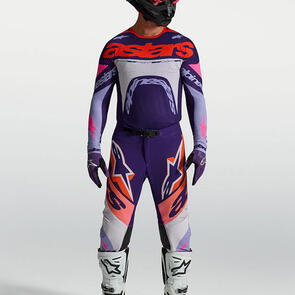 ALPINESTARS 2027 SUPERTECH DYNA JERSEY AND PANTS LIGHT VIOLET/DEEP PURPLE/PINK FLUORO