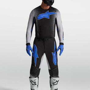 ALPINESTARS 2027 SUPERTECH AFD HITEN JERSEY AND PANTS BLACK/LIGHT LILAC/BLITHE BLUE