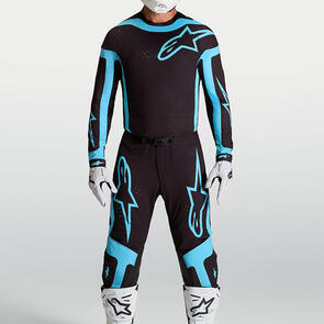ALPINESTARS 2027 SUPERTECH VESTA JERSEY AND PANTS BLACK/TURQUOISE