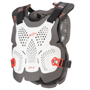 ALPINESTARS A-1 PLUS CHEST PROTECTOR WHITE/ANTHRACITE/RED