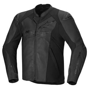 ALPINESTARS ROAD FASTER V3 LEATHER JACKET BLACK/BLACK