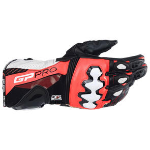 ALPINESTARS ROAD GP PRO R4 GLOVES BLACK/RED FLUORO/WHITE