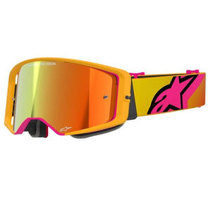 ALPINESTARS SUPERTECH CORP GOGGLE YELLOW/PINK MIRROR RED LENS