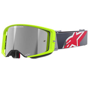 ALPINESTARS SUPERTECH CORP GOGGLE YELLOW FLUORO/RED MIRROR SILVER LENS