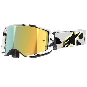 ALPINESTARS SUPERTECH CORP GOGGLE WHITE/GOLD MIRROR GOLD LENS