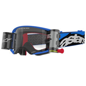 ALPINESTARS SUPERTECH STREAM GOGGLE BLUE CLEAR LENS WITH ROLL OFF SYSTEM