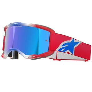 ALPINESTARS VISION CORP 5 GOGGLE RED/WHITE/BLUE MIRROR BLUE LENS