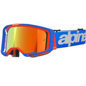 ALPINESTARS VISION WORDMARK 8 GOGGLE BLUE/ORANGE MIRROR RED LENS