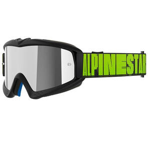 ALPINESTARS VISION YOUTH HOLLOW GOGGLE CHARCOAL/FLUORO YELLOW MIRROR SILVER LENS