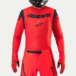 ALPINESTARS 2024 SUPERTECH EMBER JERSEY RED FLUORO/BRIGHT RED/BLACK