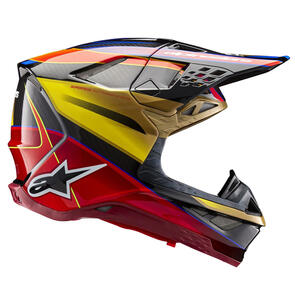 ALPINESTARS 2025 SUPERTECH S-M10 ERA GOLD/YELLOW/RIO RED GLOSS