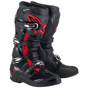 ALPINESTARS 2025 TECH-7 MX BOOTS BLACK/RED FLUORO