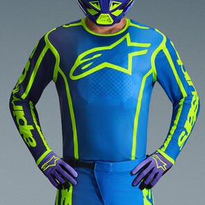 ALPINESTARS 2026 FLUID APEX JERSEY BLUE/YELLOW FLUORO