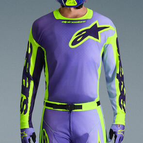 ALPINESTARS 2026 RACER PORTL JERSEY PURPLE/YELLOW FLUORO