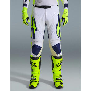 ALPINESTARS 2026 RACER AIR RIWAY PANTS LIGHT GRAY/YELLOW FLUORO/BLUE