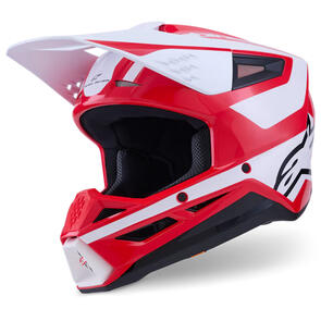 ALPINESTARS 2026 S-M3 HEAT HELMET RED/WHITE/BLACK GLOSS