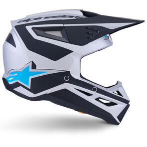 ALPINESTARS 2026 S-M3 HEAT HELMET SILVER/BLUE/BLACK MATTE