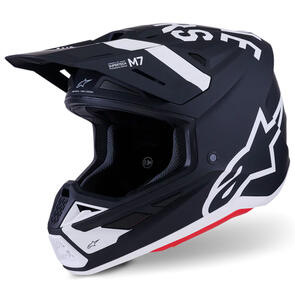 ALPINESTARS 2026 S-M7 DASHER HELMET BLACK/WHITE MATTE