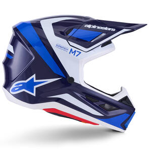 ALPINESTARS 2026 S-M7 RISE HELMET BLUE/WHITE GLOSS