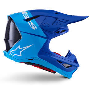 ALPINESTARS 2026 SUPERTECH S-M10 HELMET FLOOD METALLIC BLUE/MEDIUM BLUE/BLACK CARBON MATTE/GLOSS