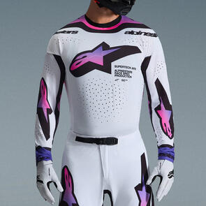 ALPINESTARS 2026 SUPERTECH AFD PRO VISTA JERSEY WHITE/PURPLE/BLACK