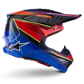 ALPINESTARS 2026 SUPERTECH S-M10 HELMET ERA BLUE/RED/YELLOW FLUORO GLOSS