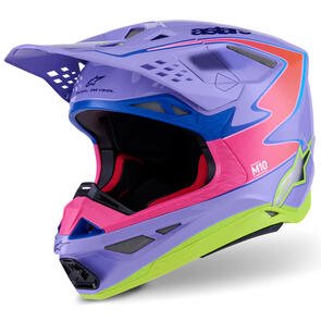 ALPINESTARS 2026 SUPERTECH S-M10 HELMET JETT LAWRENCE PURPLE/PINK FLUORO/YELLOW FLUORO GLOSS