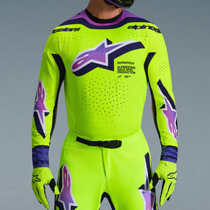 ALPINESTARS 2026 SUPERTECH VISTA JERSEY YELLOW/PURPLE/BLACK